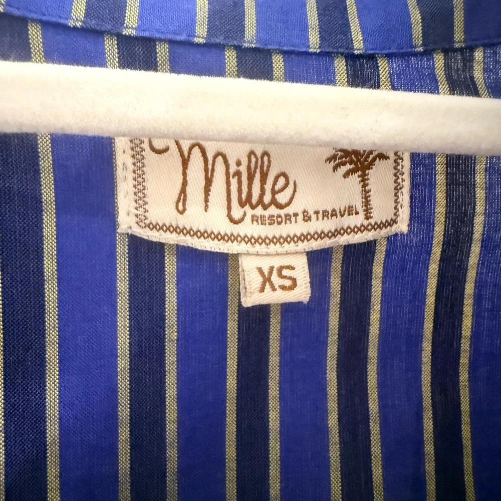 Milly Blue Striped Maxi Dress - Picture 6 of 7